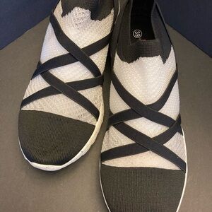 Bernie Mev New York “Bungee” Black and White Women's Slip-On Sneakers 39*